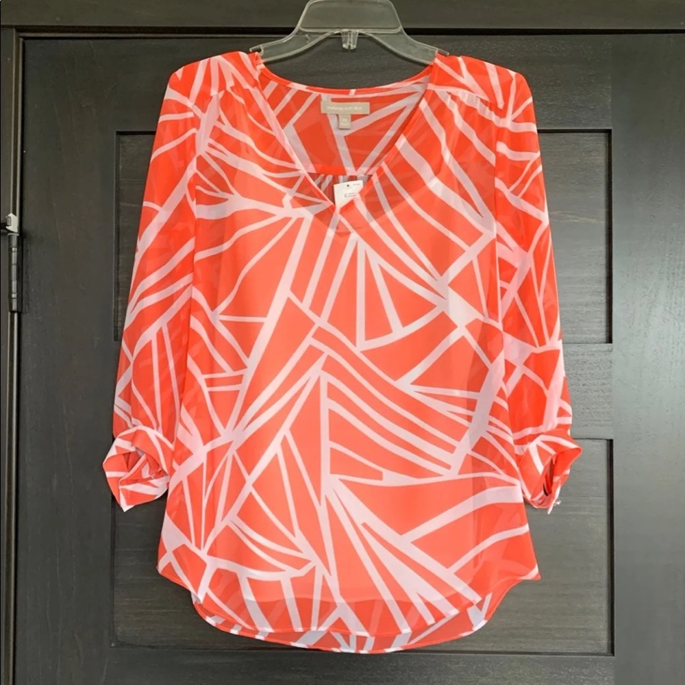 NWT Banana Republic Coral Blouse - XS